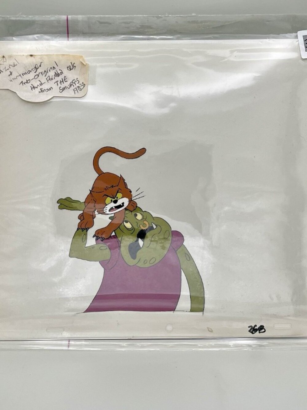 The Smurfs Azrael Wartmonger Original Production Cel Hanna-Barbera 1980s